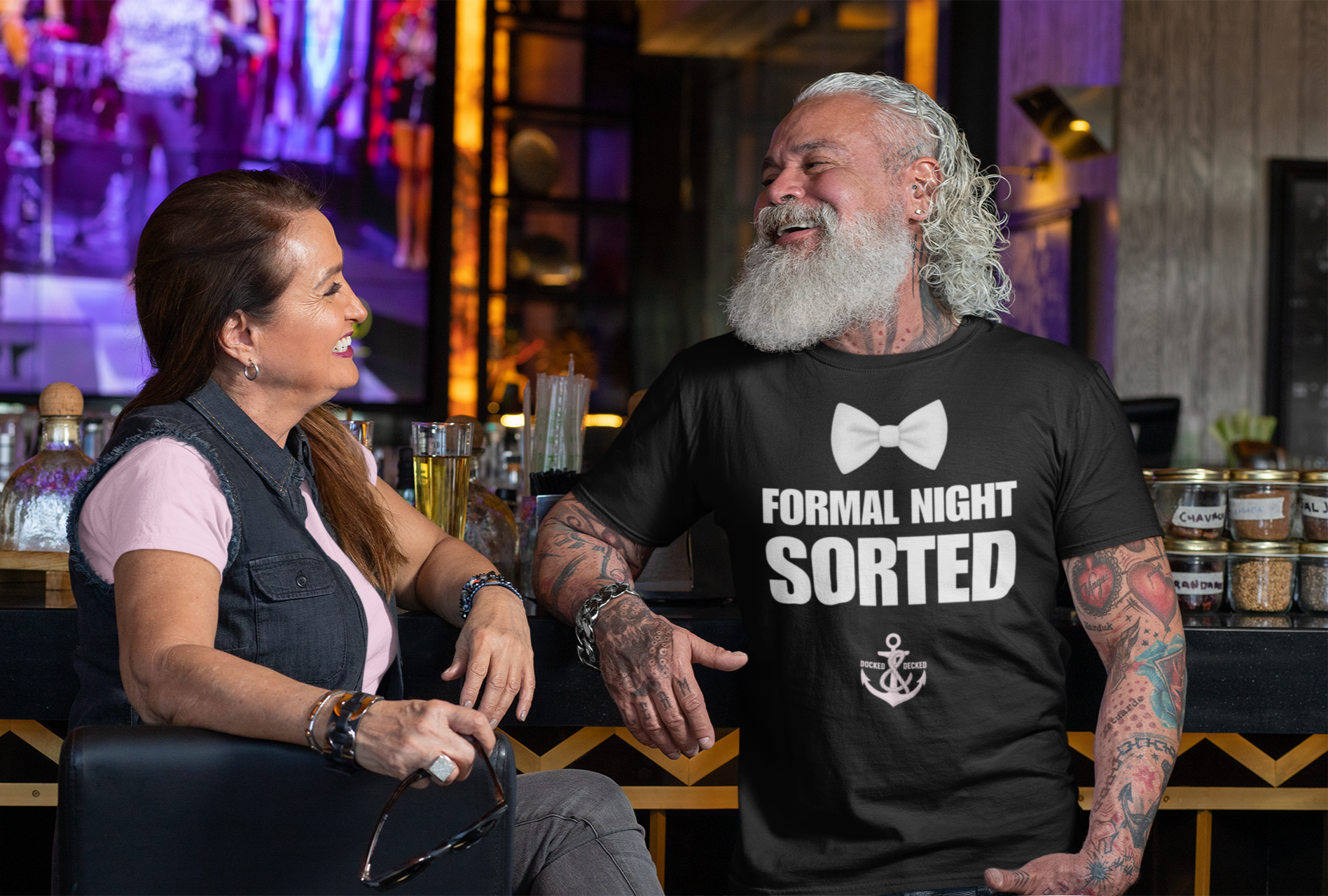 FORMAL NIGHT SORTED Black Cruise T Shirt Another Docked and Decked Original Cruise Tee