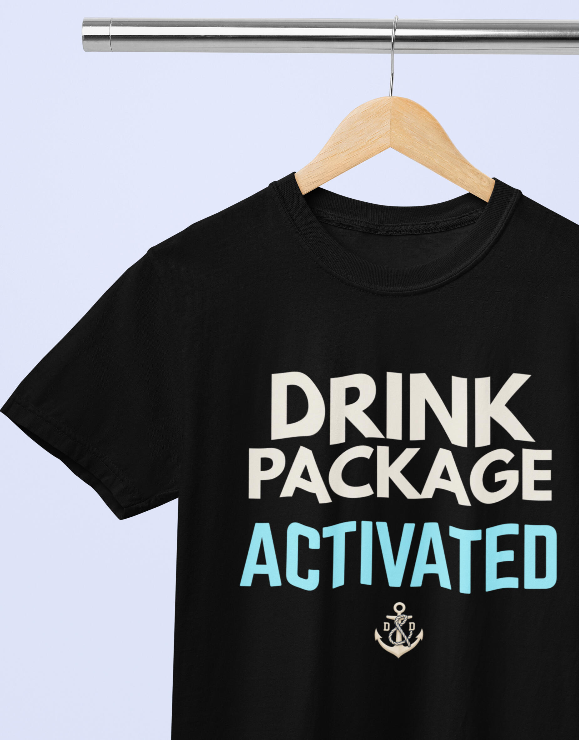 Drink Package Activated Black Cruise T Shirt Black Drink Package Heavyweight Cotton Cruise Tee